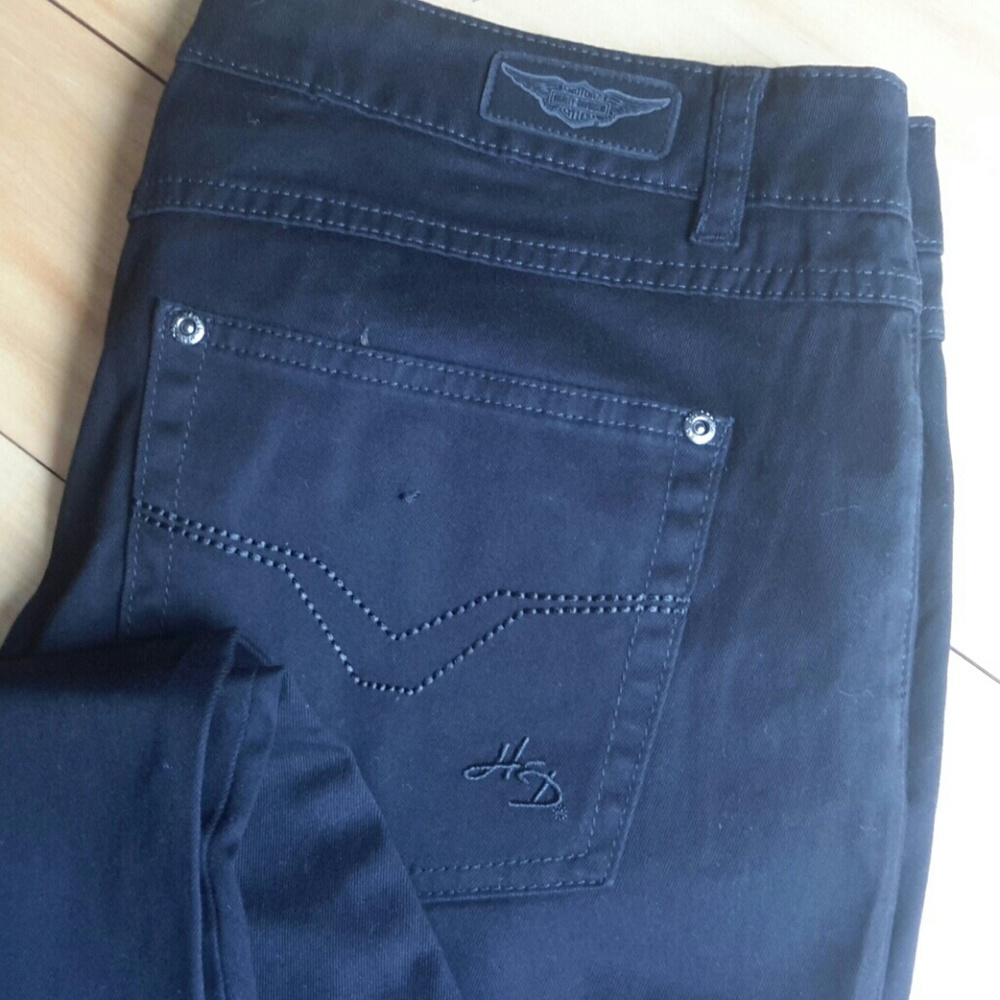 NWOT HARLEY-DAVIDSON LADIES TWILL JEANS 12 Petite